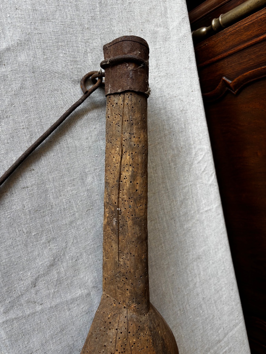 Antique Wooden And Wrought-iron Yoke For Carrying Buckets – Folk Art – 19th Century-photo-3
