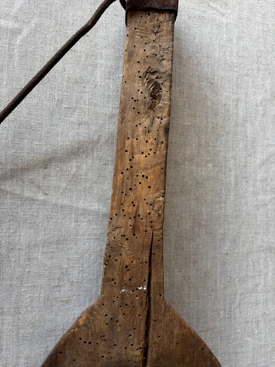 Antique Wooden And Wrought-iron Yoke For Carrying Buckets – Folk Art – 19th Century-photo-3