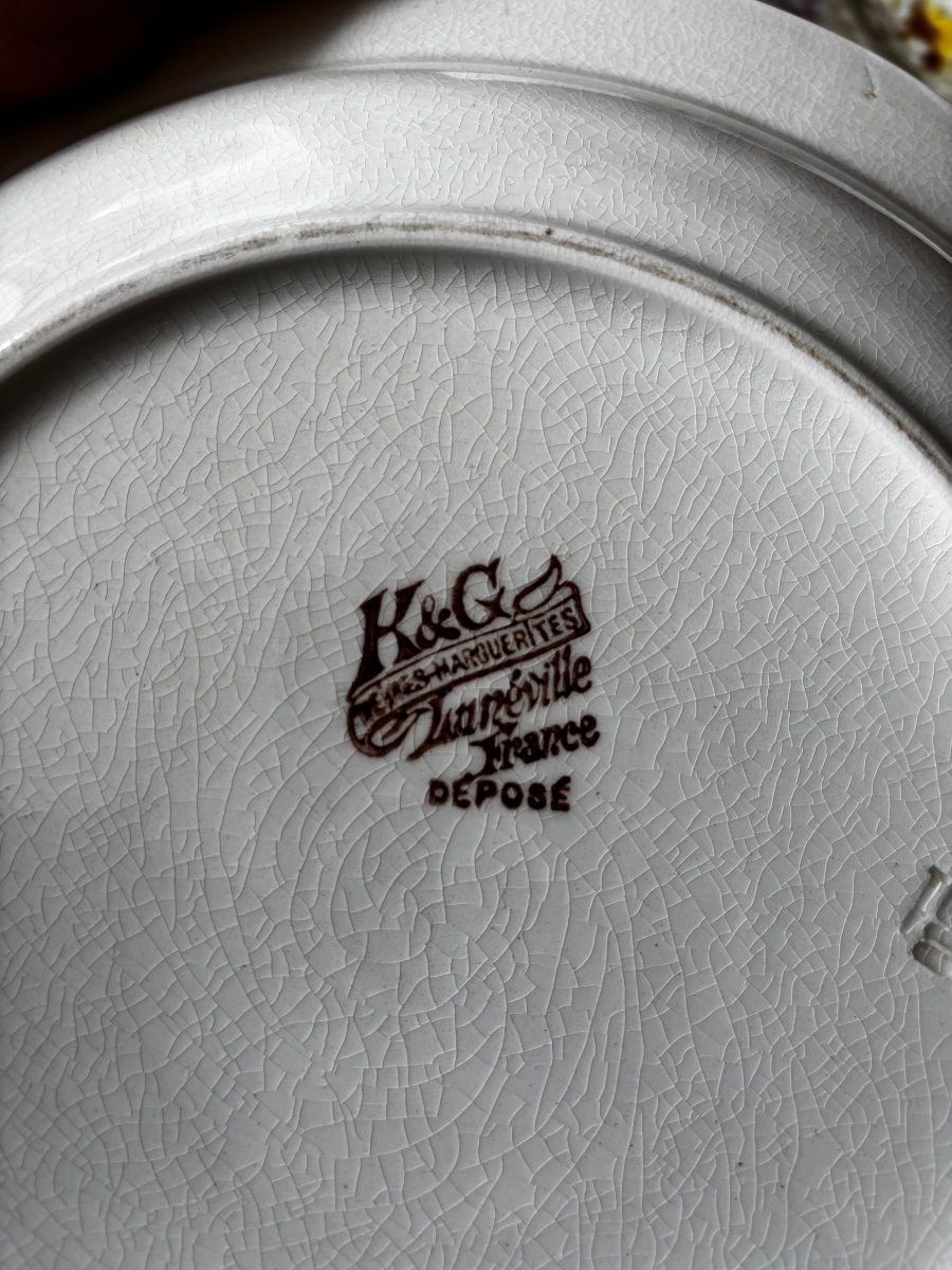 Important K&g Lunéville Earthenware Dinner Service – “les Marguerites” Design – Circa 1910-photo-5