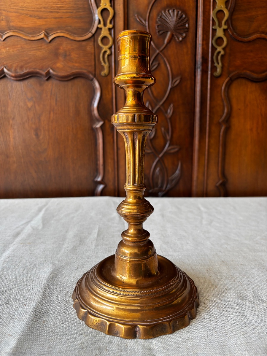 Bougeoir en bronze transition Louis XV - Louis XVI