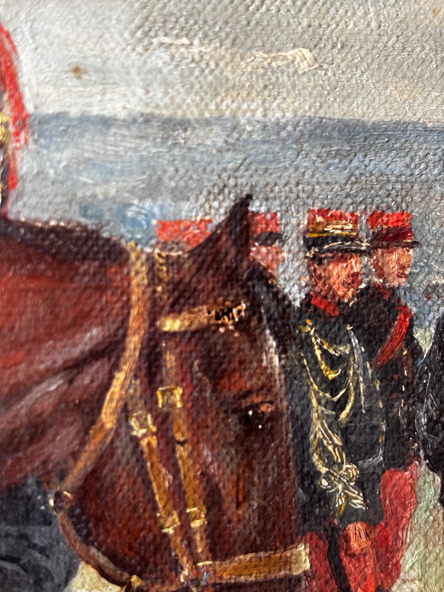  Émile Chepfer (1876-1944) – Préparation à la bataille, huile sur toile. Maréchal LYAUTEY -photo-7