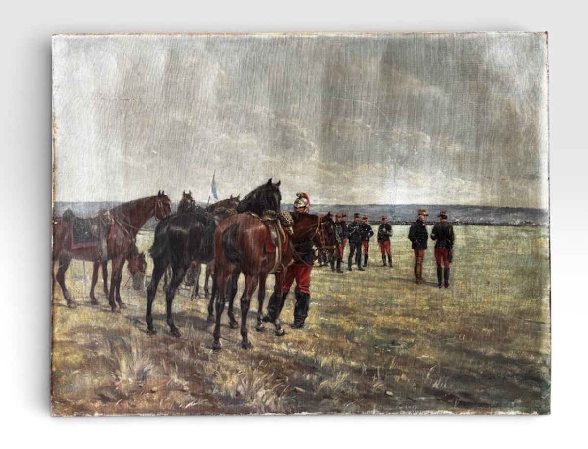  Émile Chepfer (1876-1944) – Préparation à la bataille, huile sur toile. Maréchal LYAUTEY 