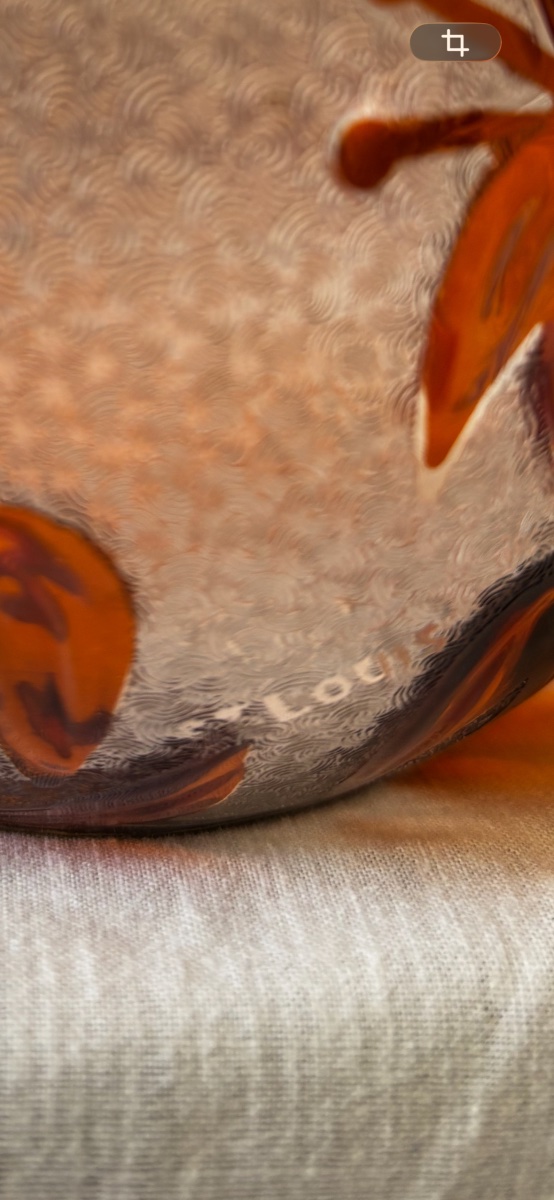 Boule de lampe à pétrole en cristal de Saint-Louis, vers 1900-photo-3