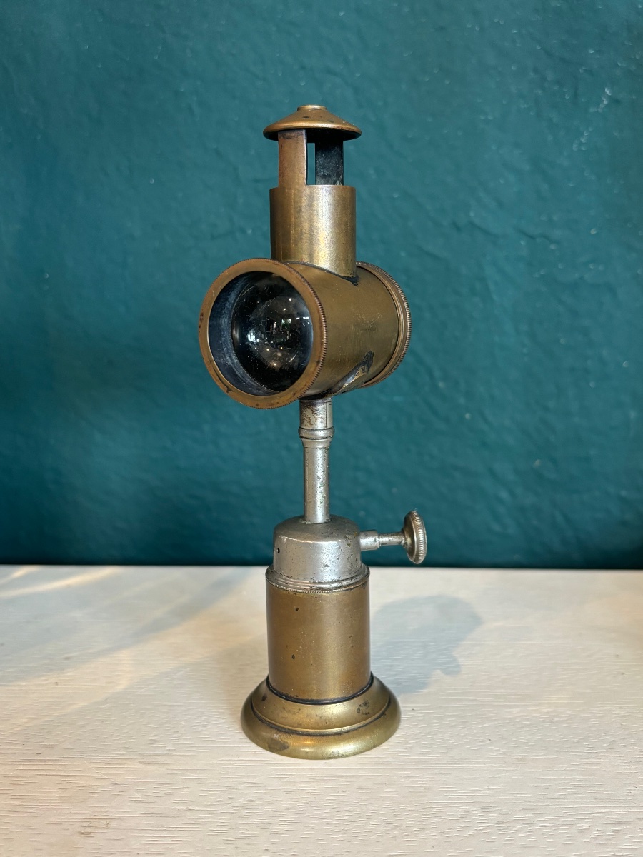 Lampe de Microscope ou d'Examen en Laiton - MATHIEU à Paris - XIXe siècle-photo-2