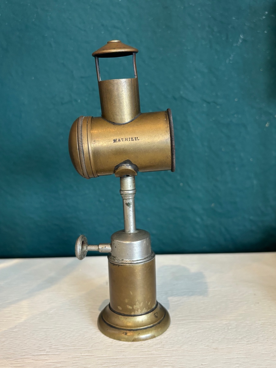 Lampe de Microscope ou d'Examen en Laiton - MATHIEU à Paris - XIXe siècle-photo-3