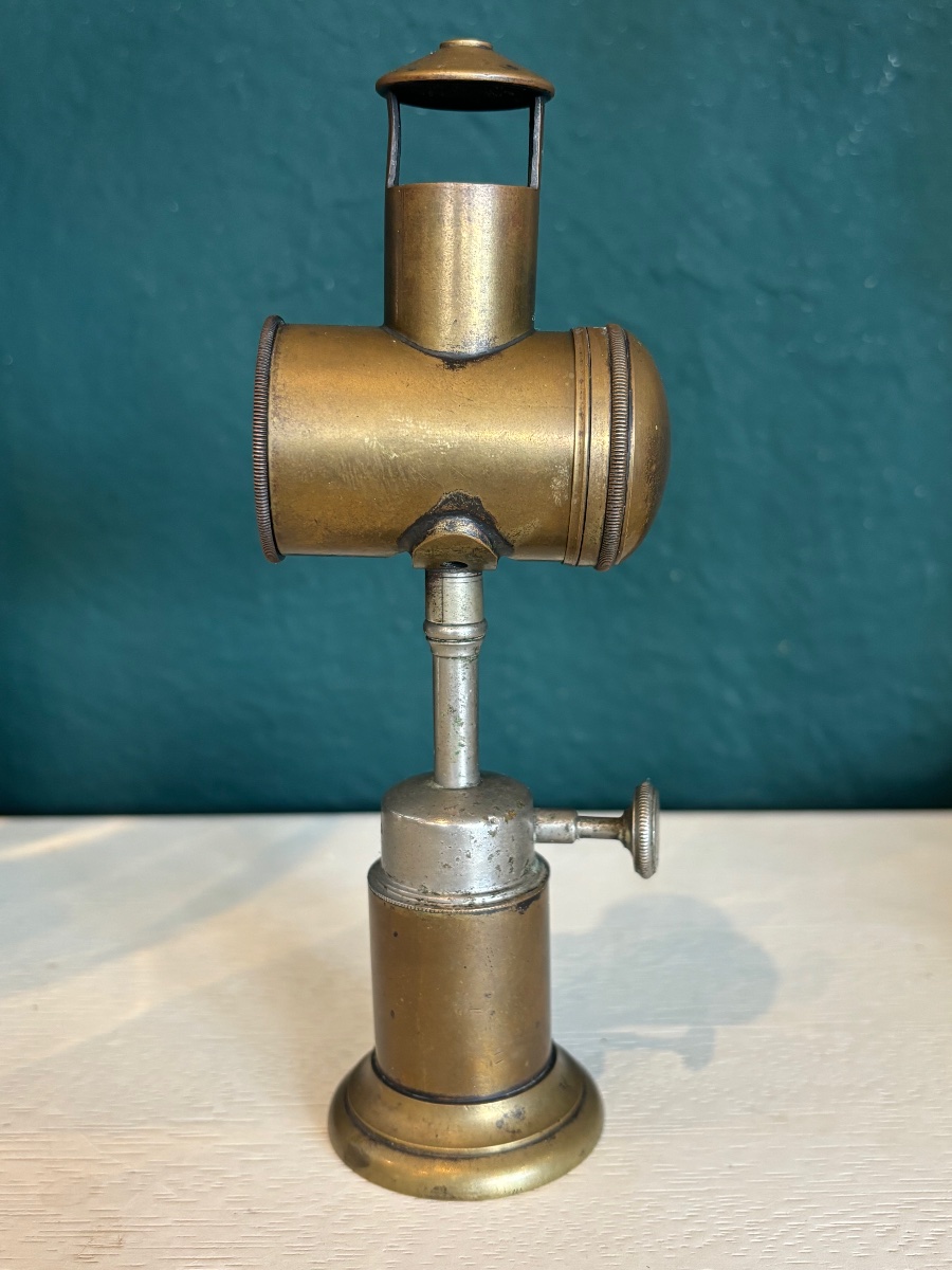 Lampe de Microscope ou d'Examen en Laiton - MATHIEU à Paris - XIXe siècle-photo-1