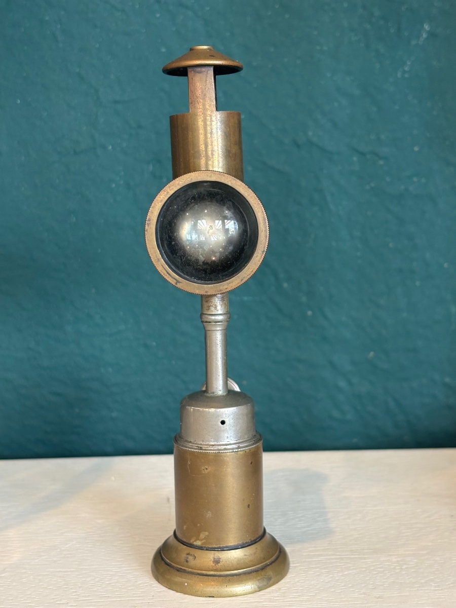 Lampe de Microscope ou d'Examen en Laiton - MATHIEU à Paris - XIXe siècle-photo-2