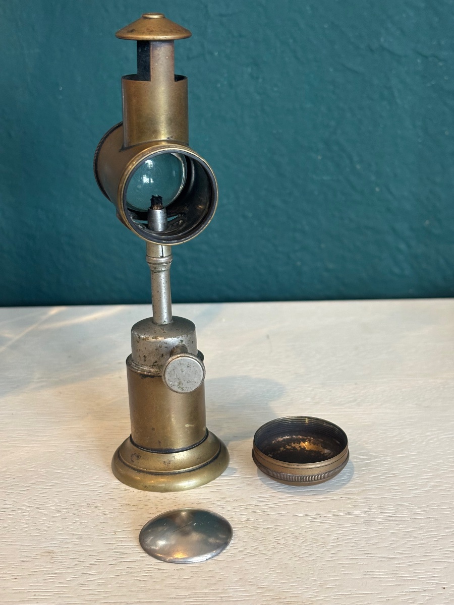 Lampe de Microscope ou d'Examen en Laiton - MATHIEU à Paris - XIXe siècle-photo-4