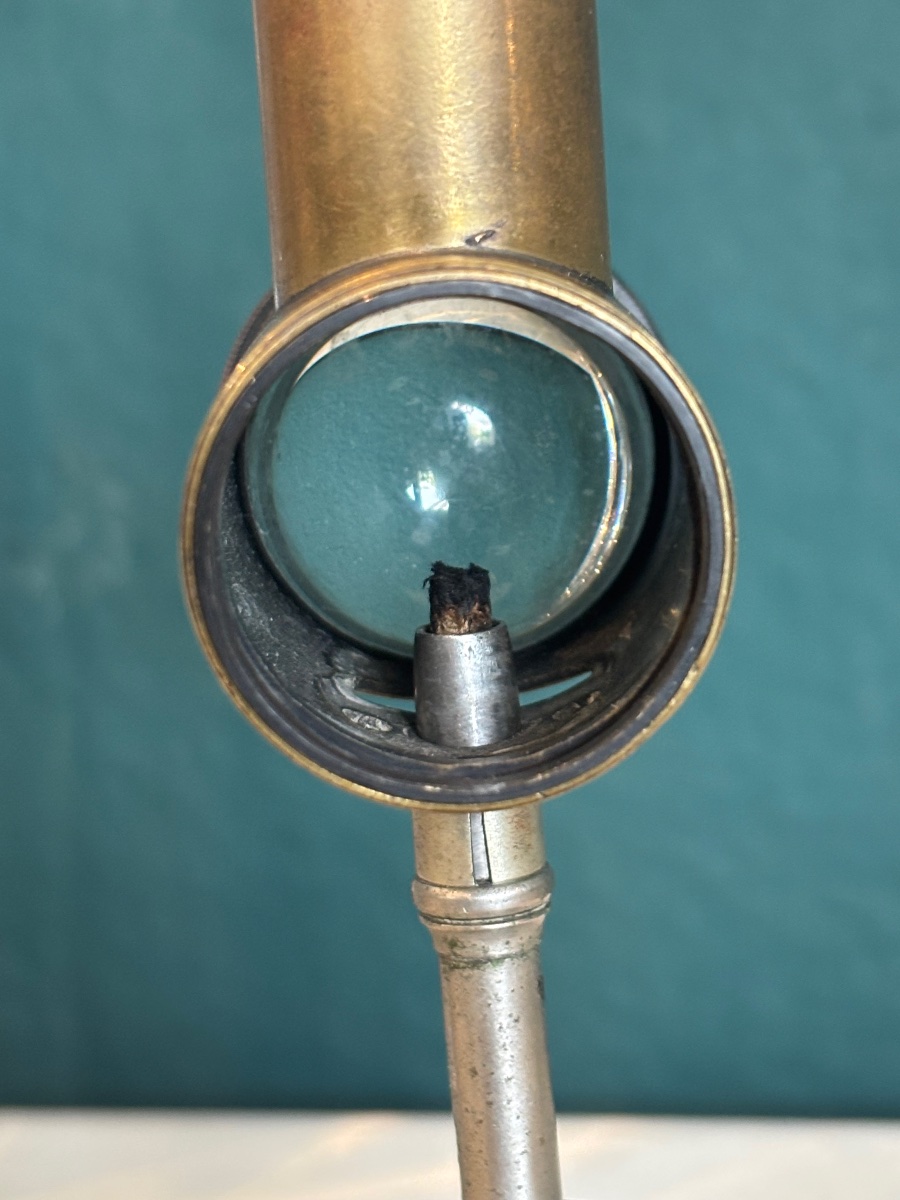 Lampe de Microscope ou d'Examen en Laiton - MATHIEU à Paris - XIXe siècle-photo-5