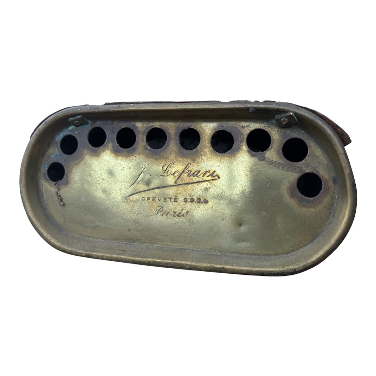 Large Vintage Car Heater Made Of Brass And Fabric - J. Lefranc Paris - Circa 1920-photo-2