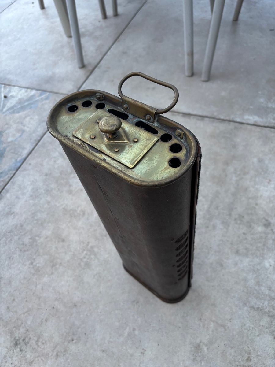 Large Vintage Car Heater Made Of Brass And Fabric - J. Lefranc Paris - Circa 1920-photo-3
