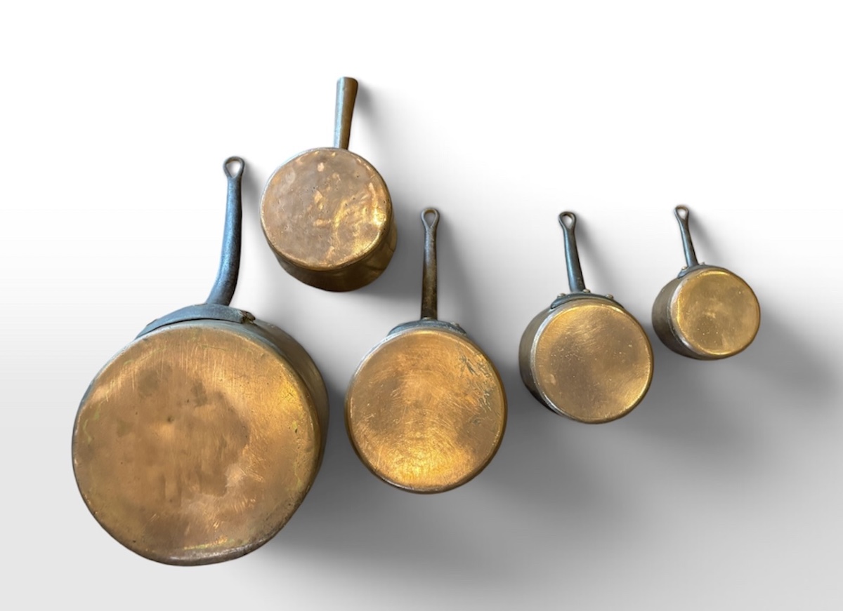 Large Thick-walled Copper Pot — Jules Gaillard Paris (7.8 Kg) & Its 4-piece Antique Set