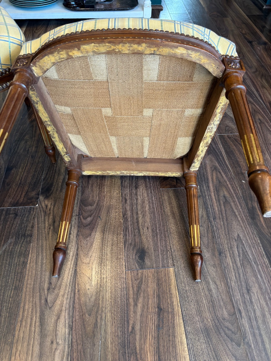 Salon de style Louis XVI en noyer – circa 1930 – 7 pièces-photo-8