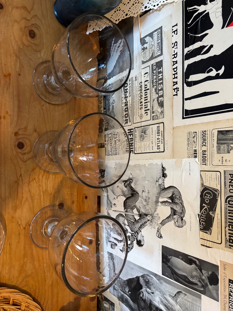 Suite de trois potences d'apothicaire en verre soufflé — Fin XIXᵉ siècle-photo-6