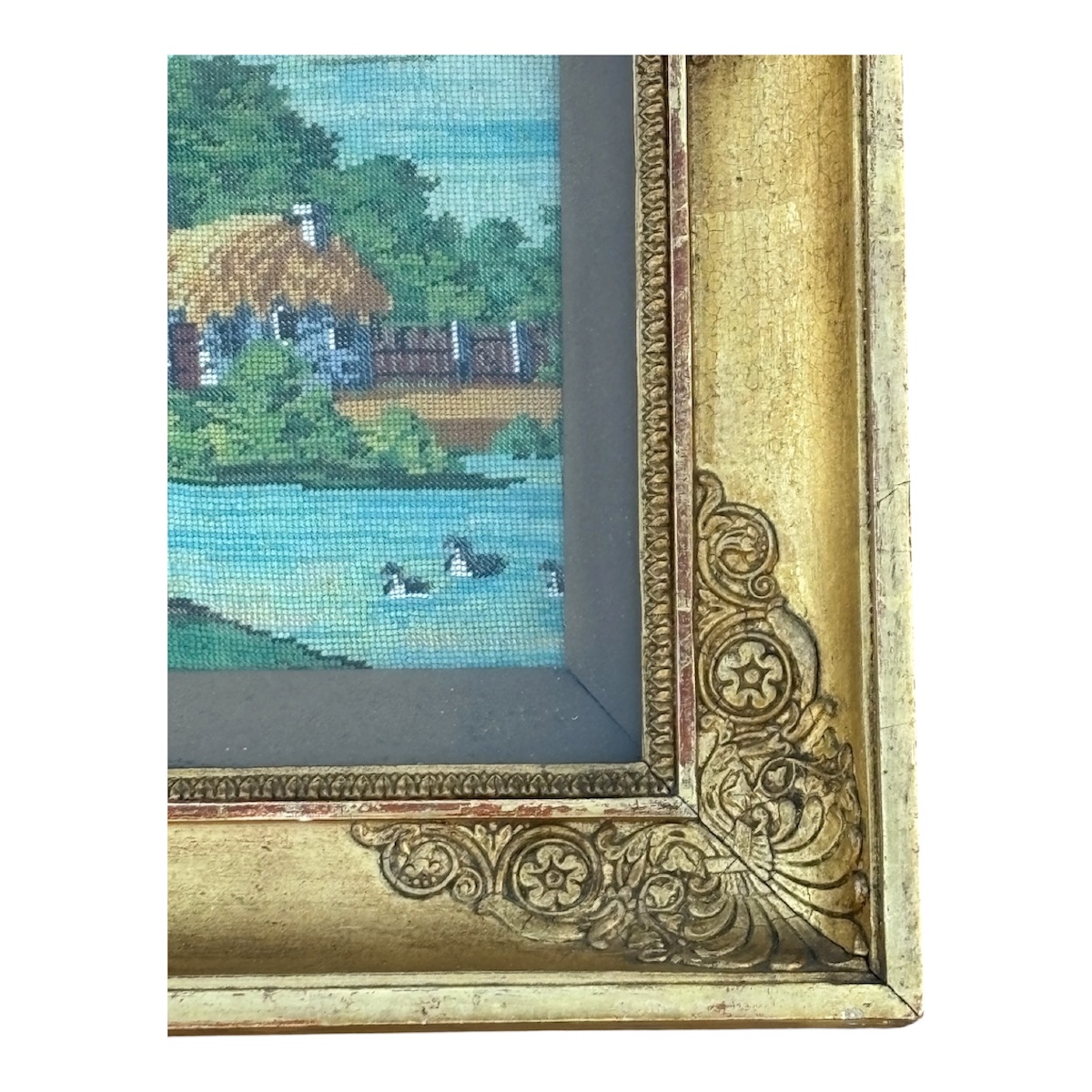 Painting Made Of Polychrome Glass Beads, Depicting A Rural Landscape, Circa 1830–1840-photo-2