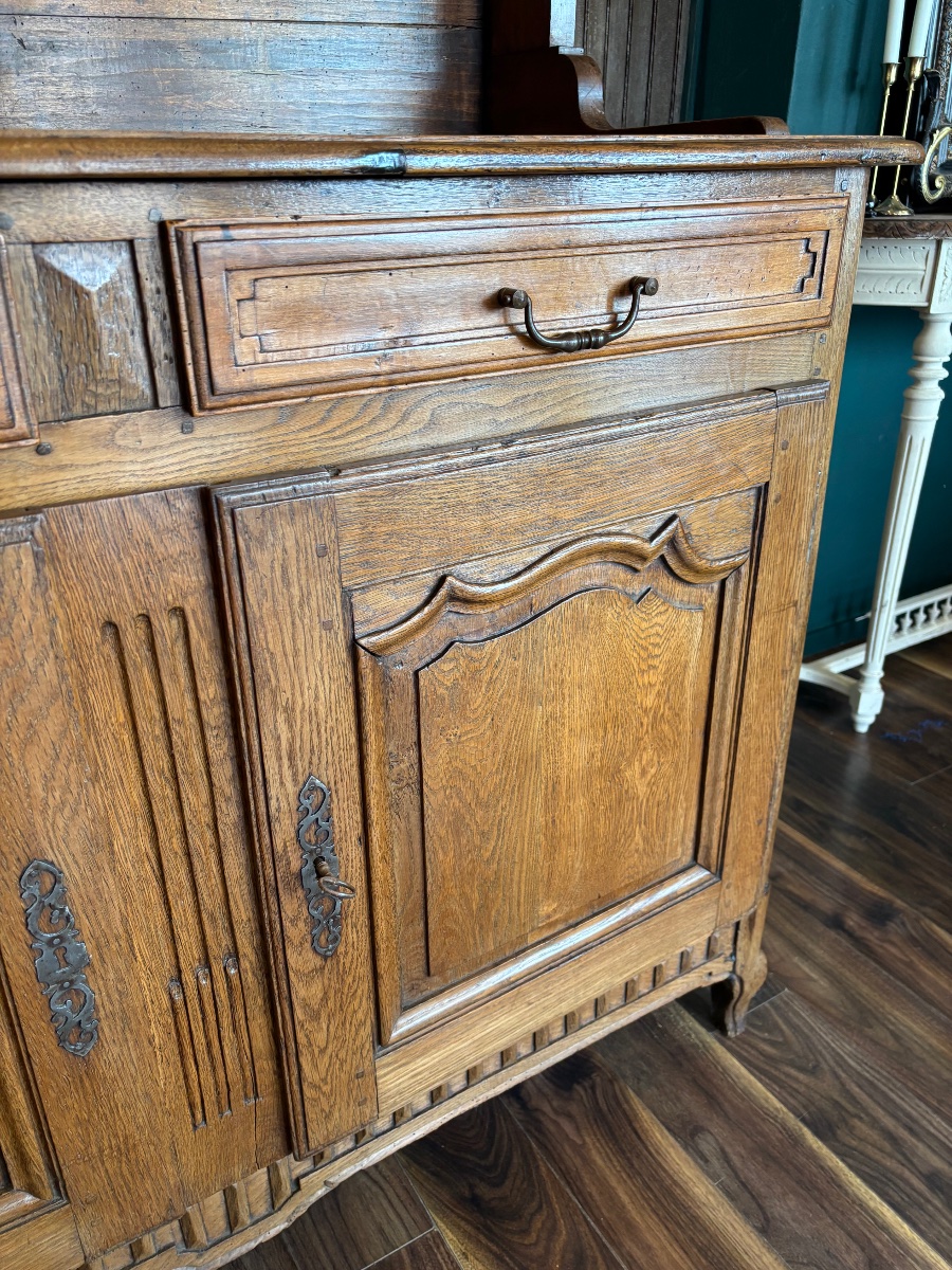 Lorraine-style Dresser Made Of Oak, Walnut, And Poplar—remiremont Region, Early 19th Century-photo-3