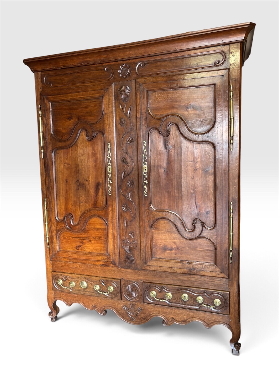 Armoire Lorraine région du Xaintois milieu XIXe en chêne -photo-3