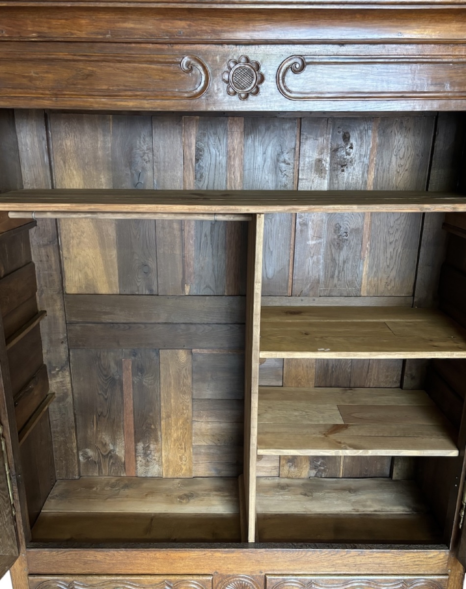 Armoire Lorraine région du Xaintois milieu XIXe en chêne -photo-4