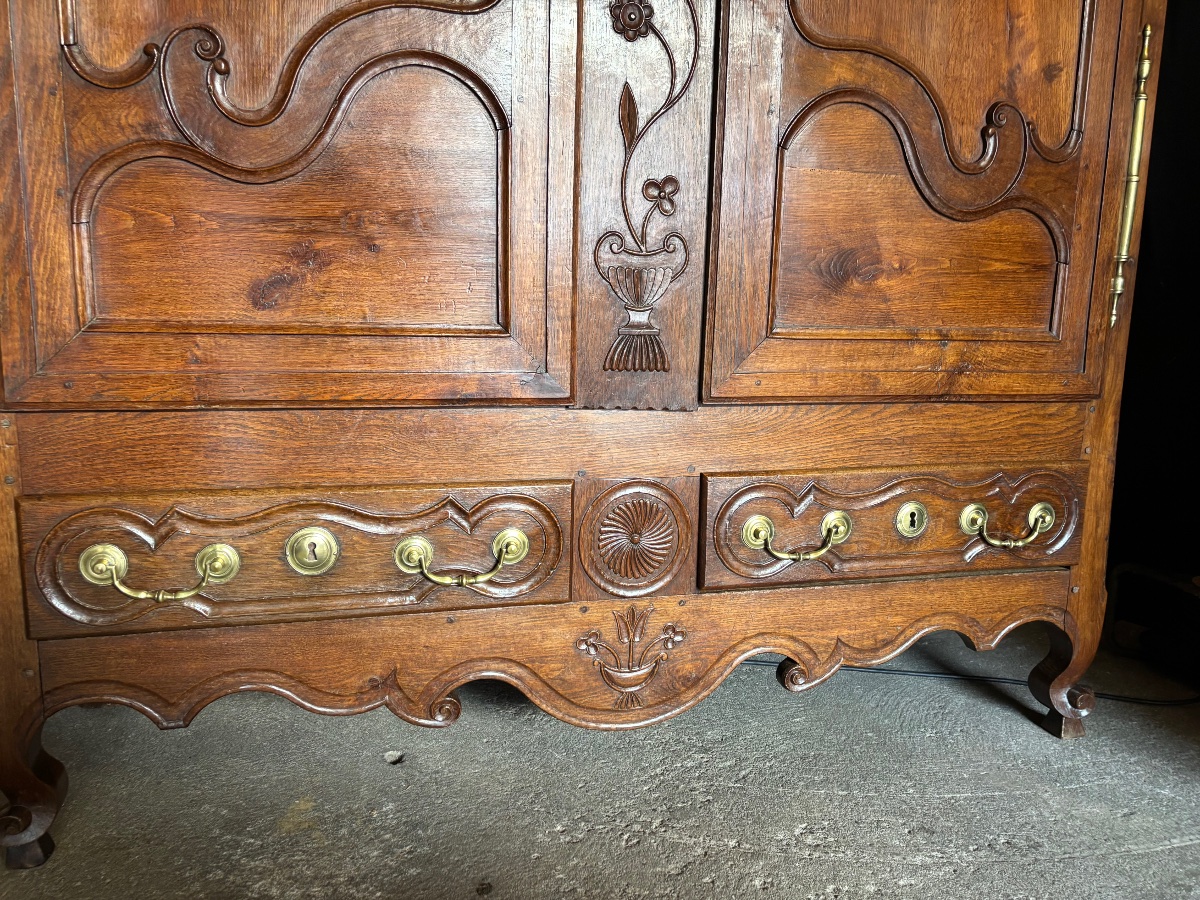 Armoire Lorraine région du Xaintois milieu XIXe en chêne -photo-7