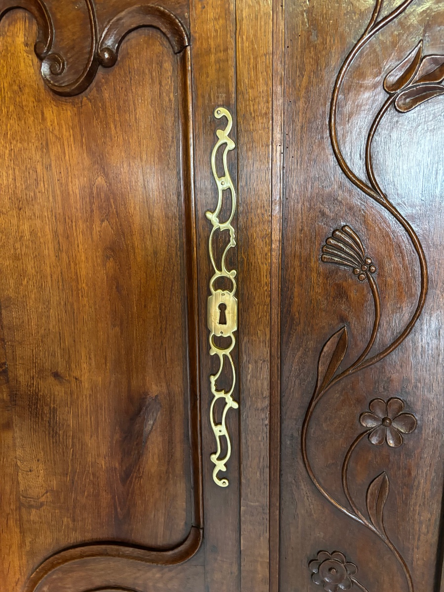 Armoire Lorraine région du Xaintois milieu XIXe en chêne -photo-8