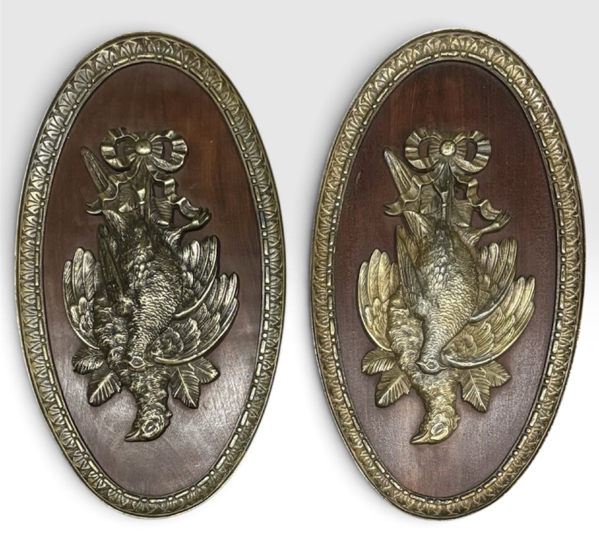 Pair Of Bronze Hunting Medallions, Louis XVI Style - Hunting
