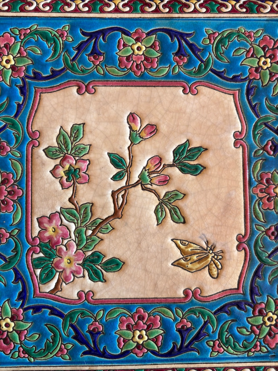 Dessous-de-plat en émaux cloisonnés de Longwy, décor 3936-photo-4