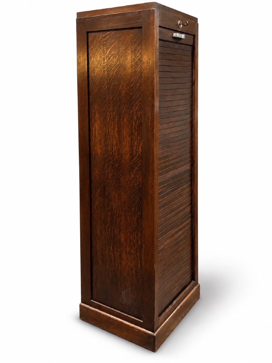 Wooden Desk Filing Cabinet, 1950s-photo-3