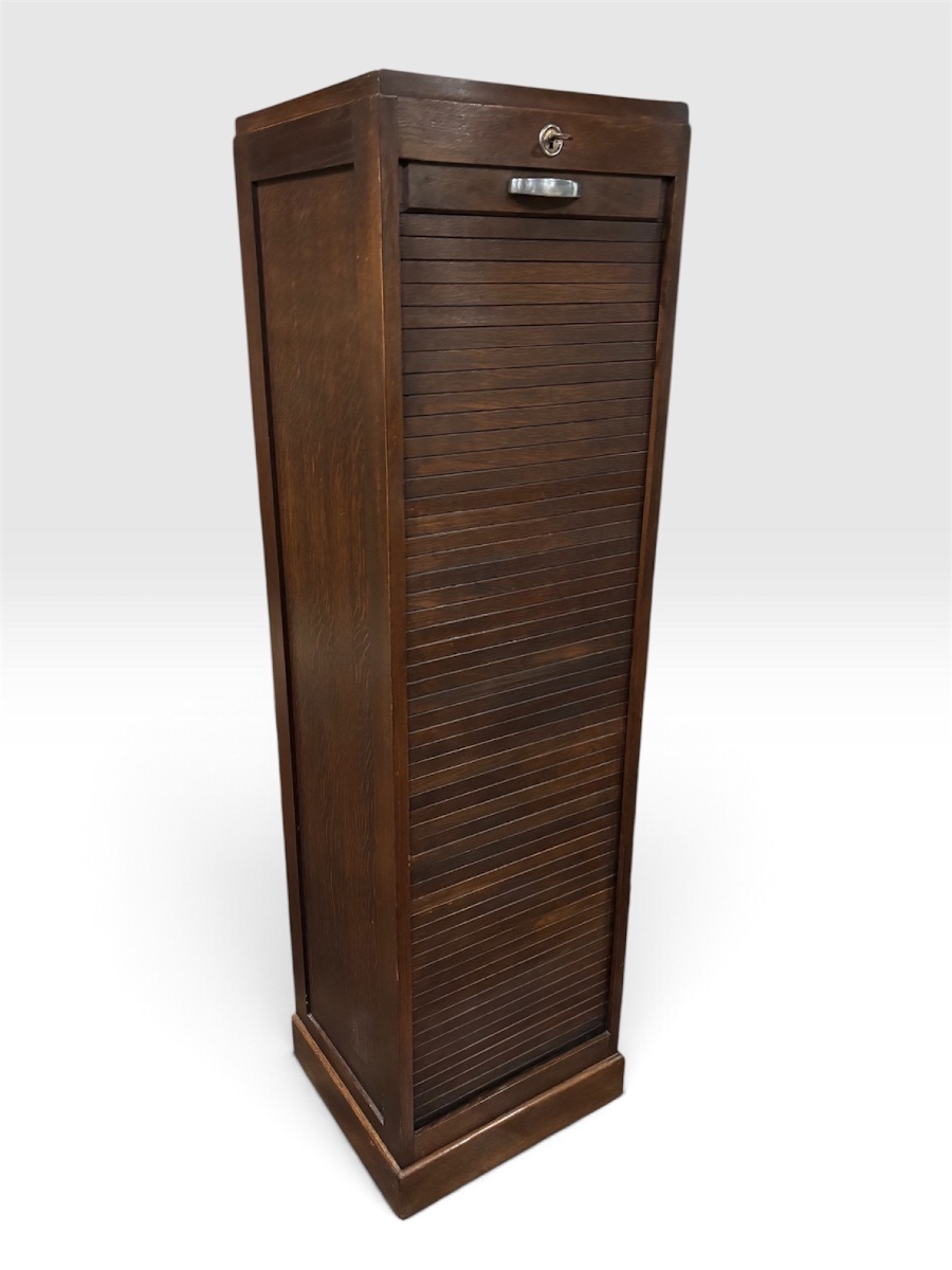 Wooden Desk Filing Cabinet, 1950s