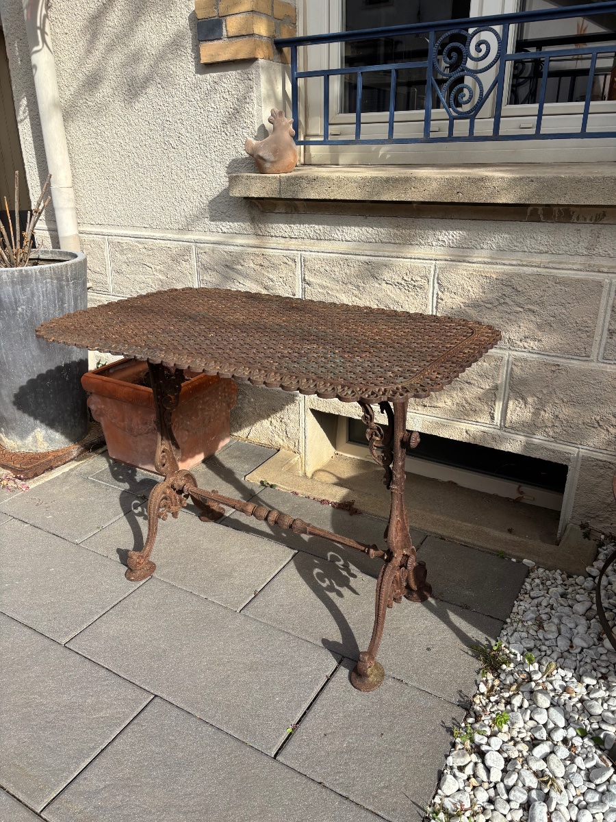 Table de bistrot en fonte XIX ème siècle -photo-6