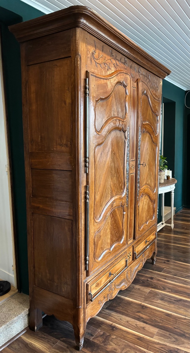 Lorraine Cabinet In Oak And Quetschier, Mid-19th Century-photo-2