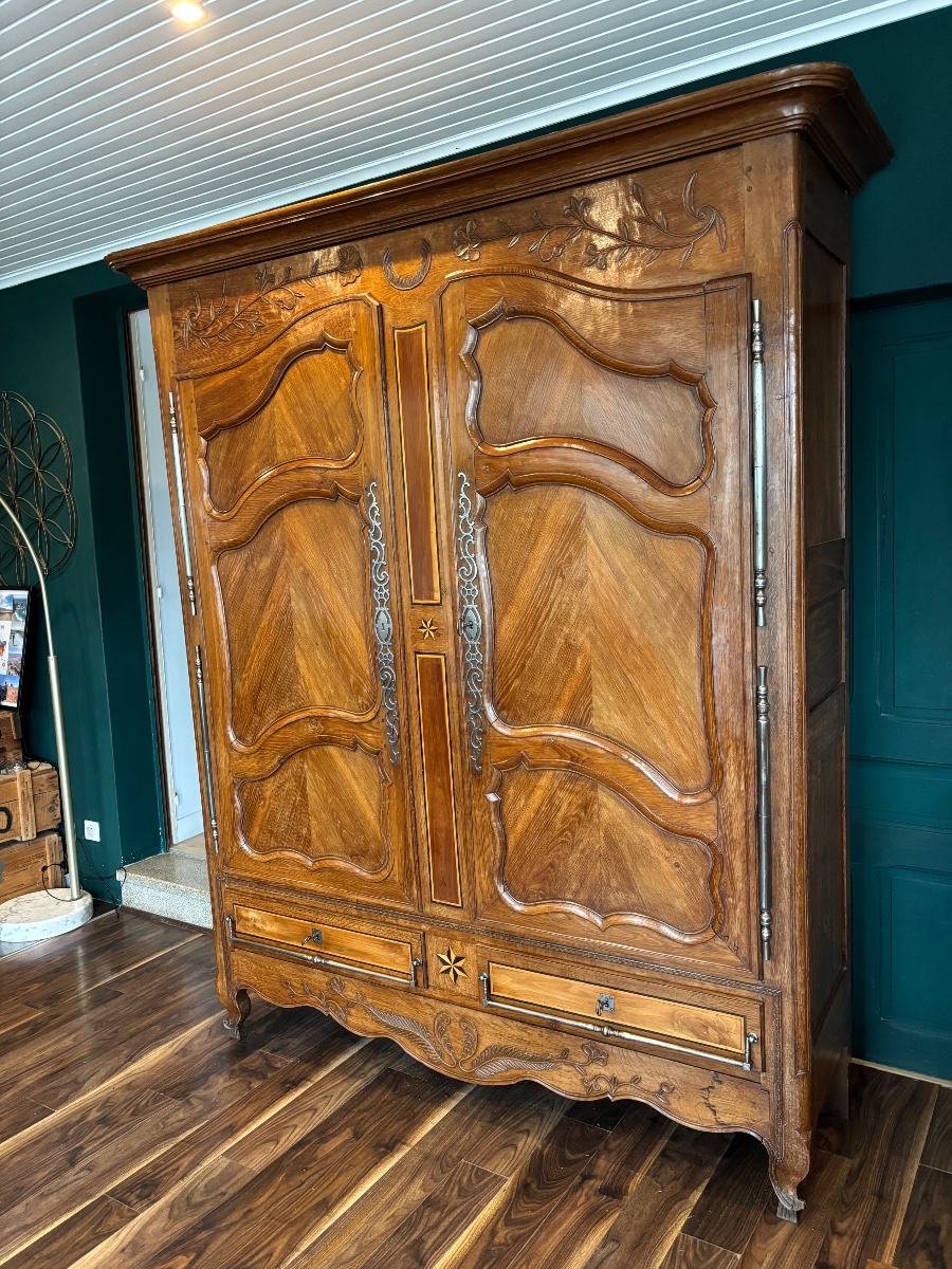 Lorraine Cabinet In Oak And Quetschier, Mid-19th Century-photo-4