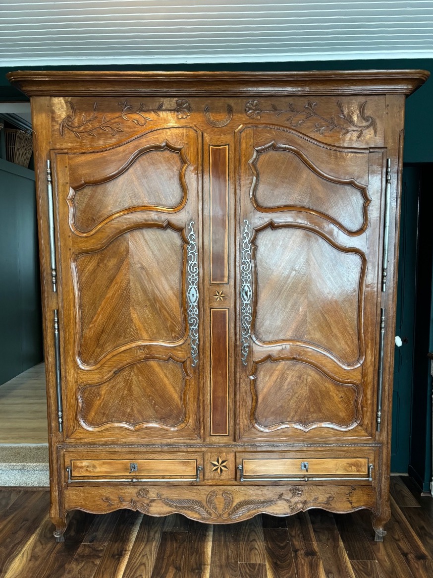 Lorraine Cabinet In Oak And Quetschier, Mid-19th Century-photo-3