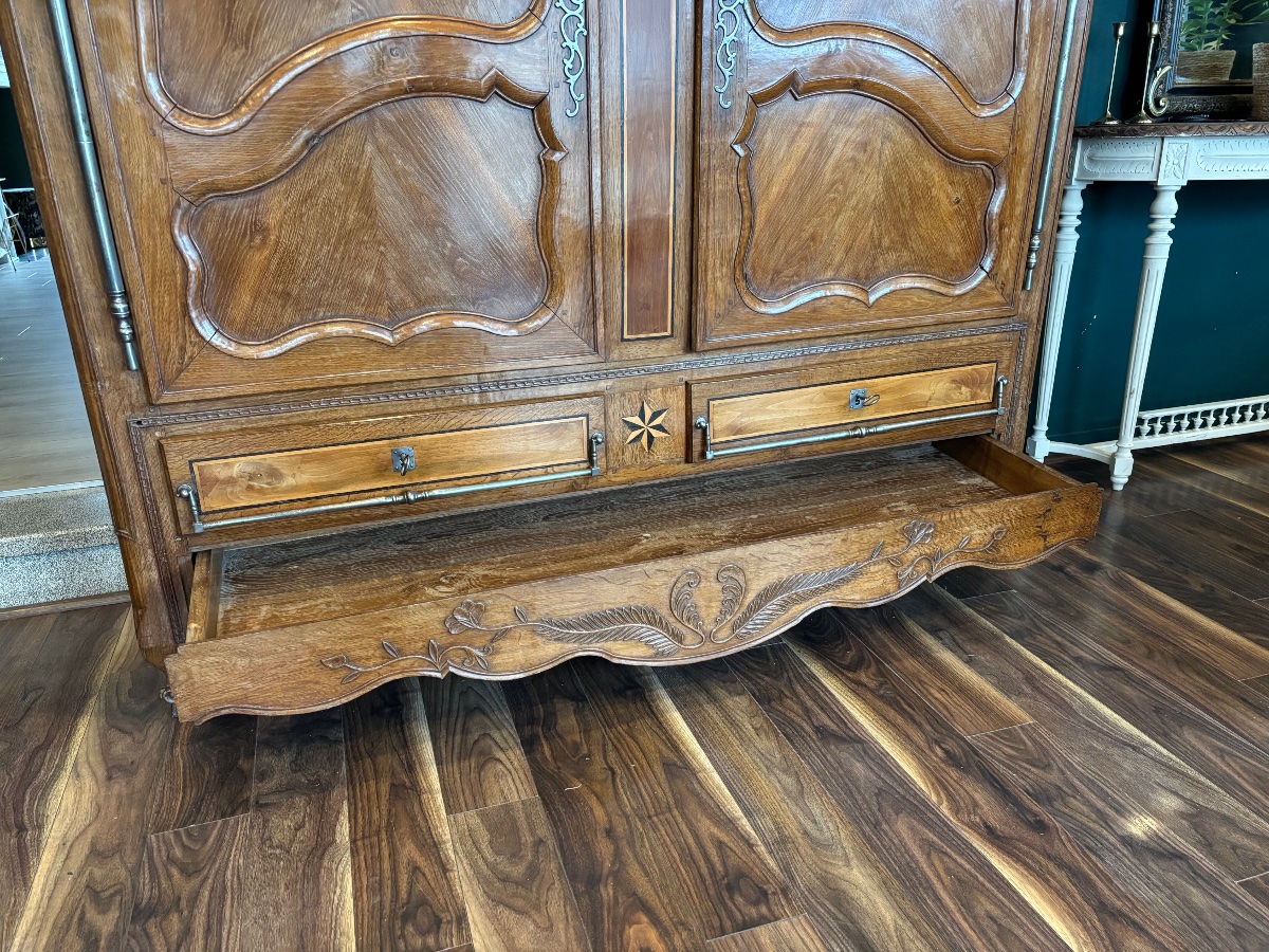 Lorraine Cabinet In Oak And Quetschier, Mid-19th Century-photo-2
