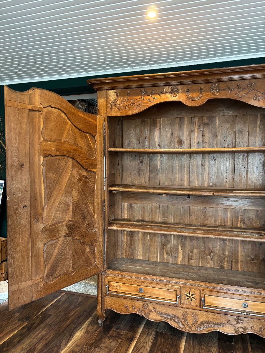 Lorraine Cabinet In Oak And Quetschier, Mid-19th Century-photo-3