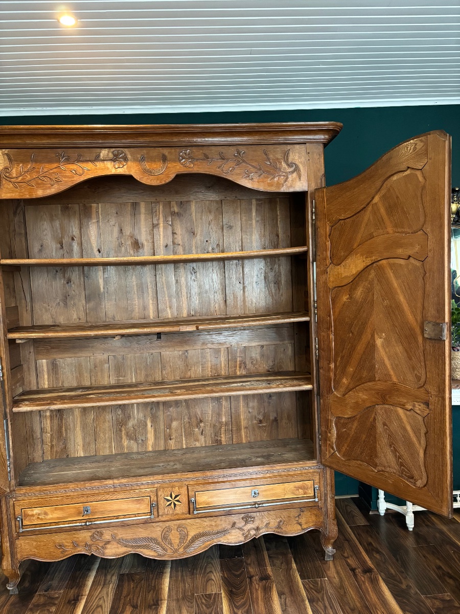 Lorraine Cabinet In Oak And Quetschier, Mid-19th Century-photo-4
