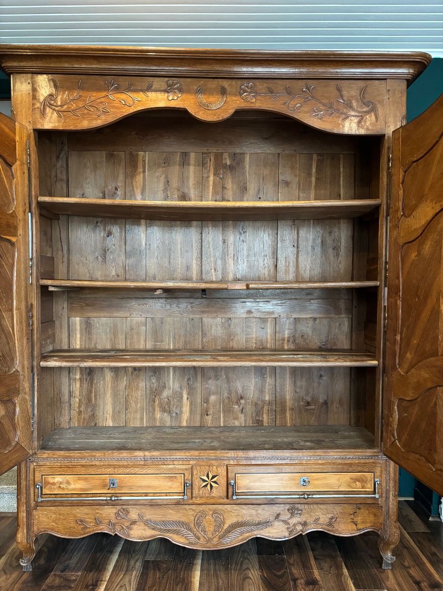 Lorraine Cabinet In Oak And Quetschier, Mid-19th Century-photo-5