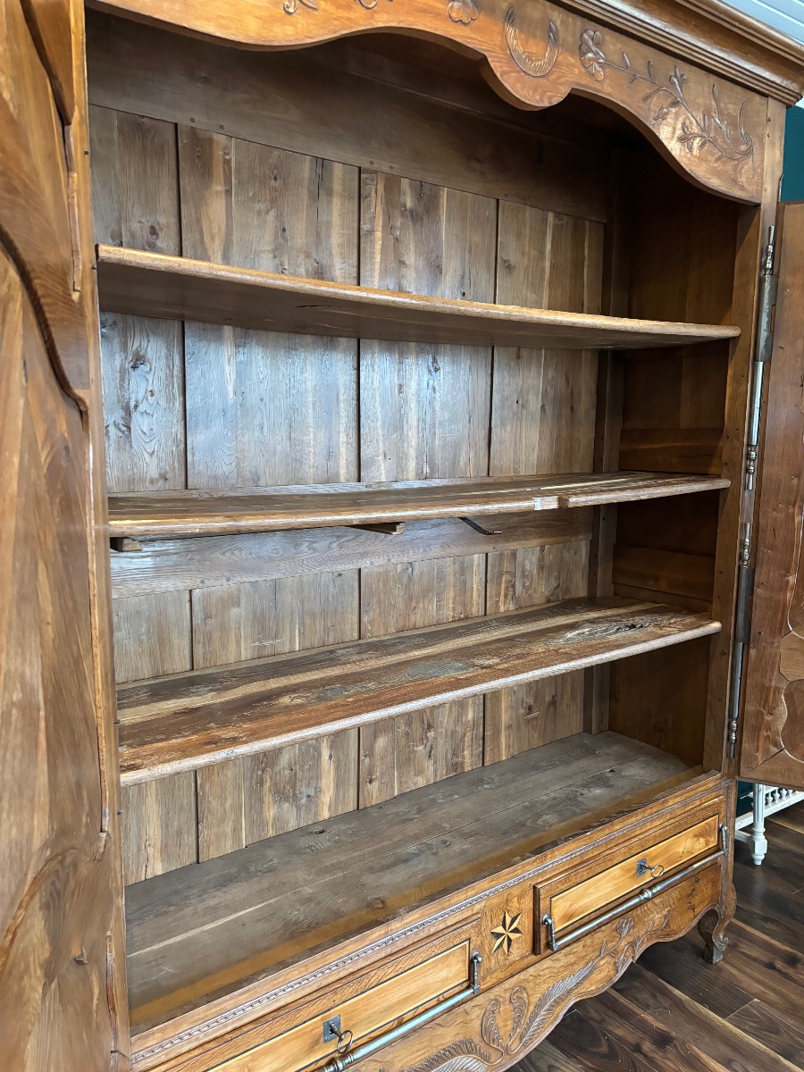 Lorraine Cabinet In Oak And Quetschier, Mid-19th Century-photo-6