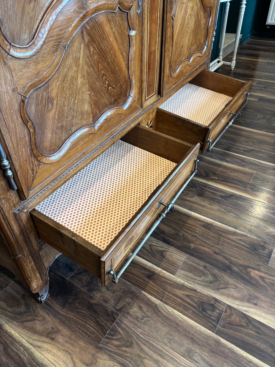 Lorraine Cabinet In Oak And Quetschier, Mid-19th Century-photo-8