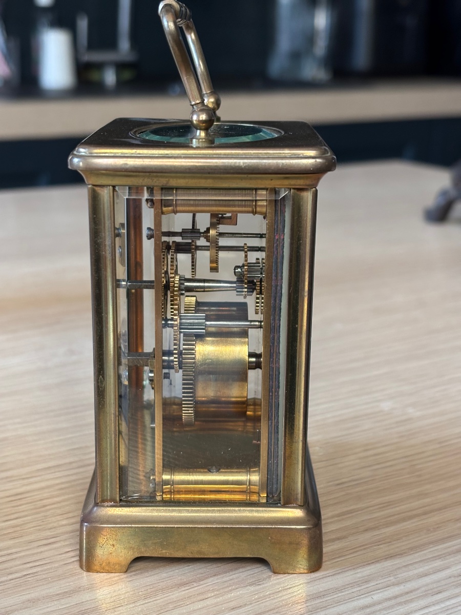 Pendule d’officier en laiton vers 1850-photo-3