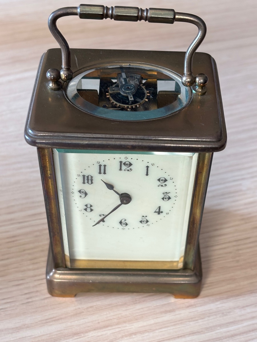 Pendule d’officier en laiton vers 1850-photo-2
