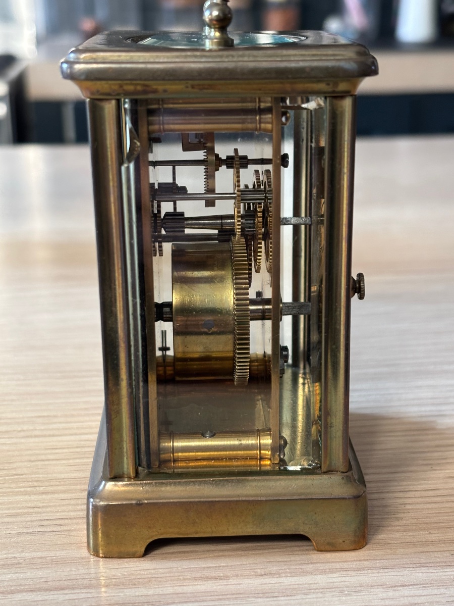 Pendule d’officier en laiton vers 1850-photo-3