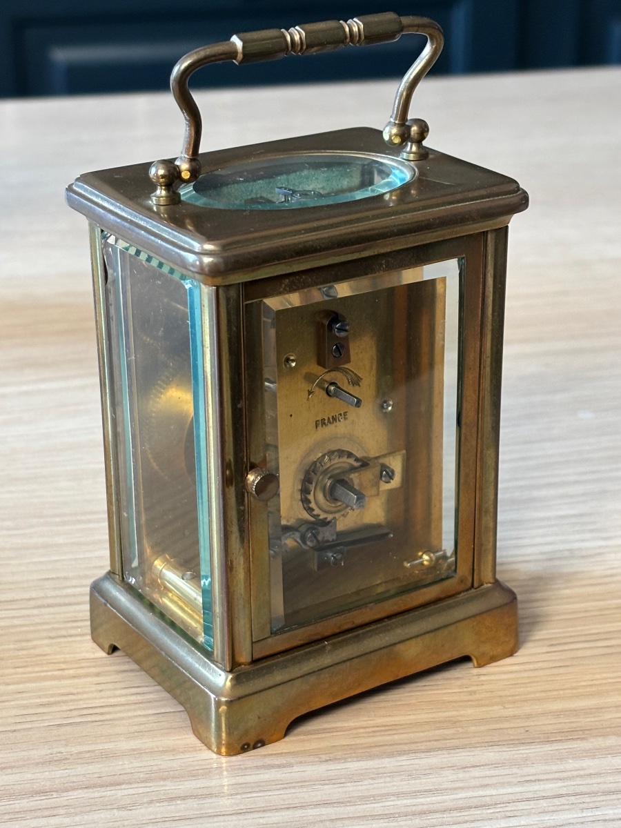Pendule d’officier en laiton vers 1850-photo-4