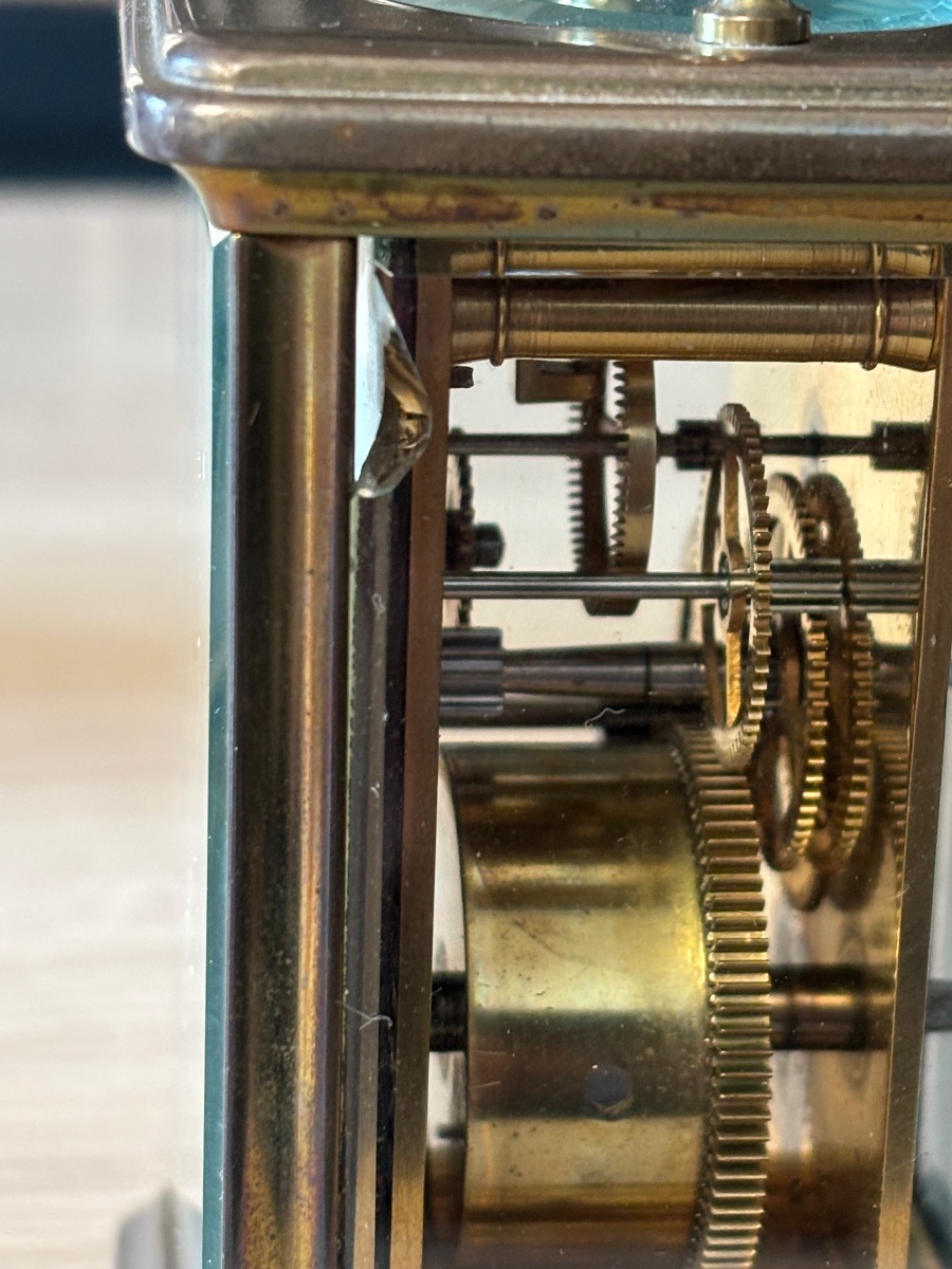 Pendule d’officier en laiton vers 1850-photo-5