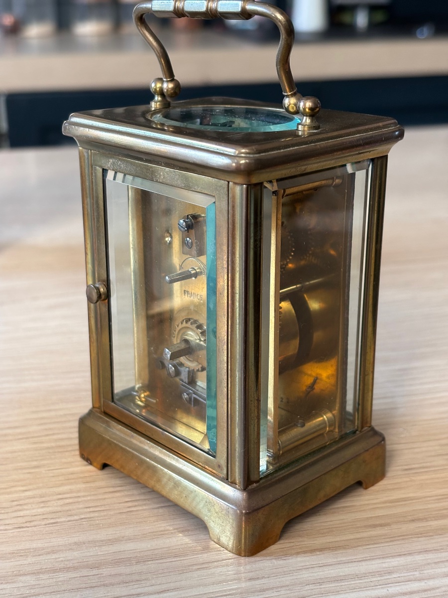 Pendule d’officier en laiton vers 1850-photo-7