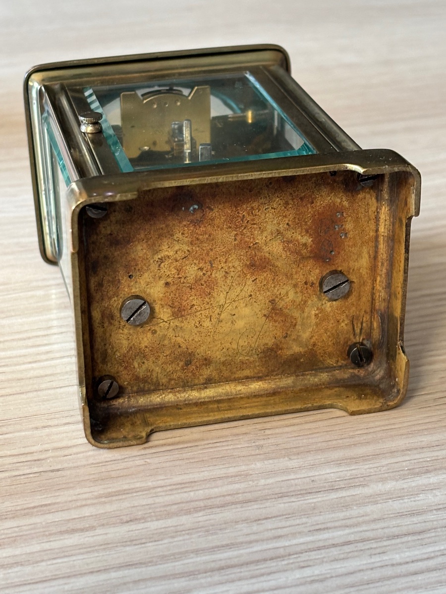 Pendule d’officier en laiton vers 1850-photo-8