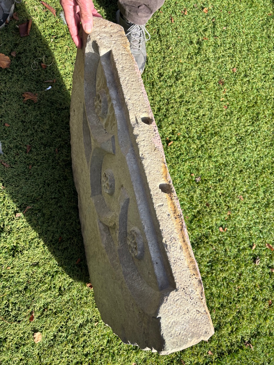 Carved Stone Gothic Lintel – 13th Century-photo-1
