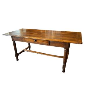 Table De Ferme Ancienne En Chêne – XIXe Siècle, France