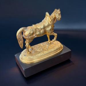 Cheval en bronze doré – XXe siècle