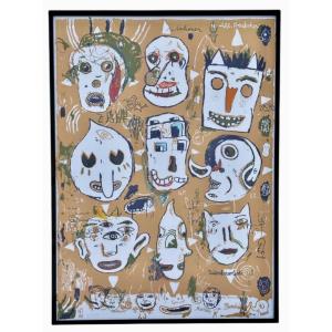 Atak Georg Barber, 1967. - Visages 1997, Sérigraphie Originale Signée Numérotée