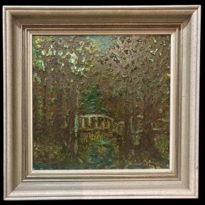 M. Bonnafous – “La passerelle du château”, Saint-Papoul (Aude), vers 1960